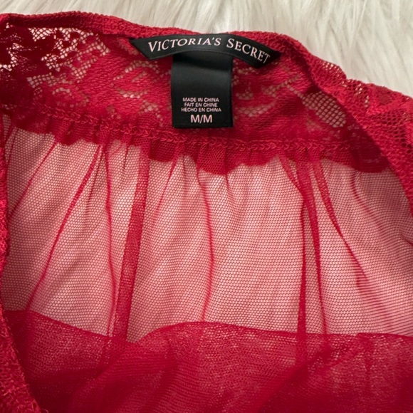 Victoria's Secret Red Lace Babydoll Lingerie Medium - Picture 4 of 6